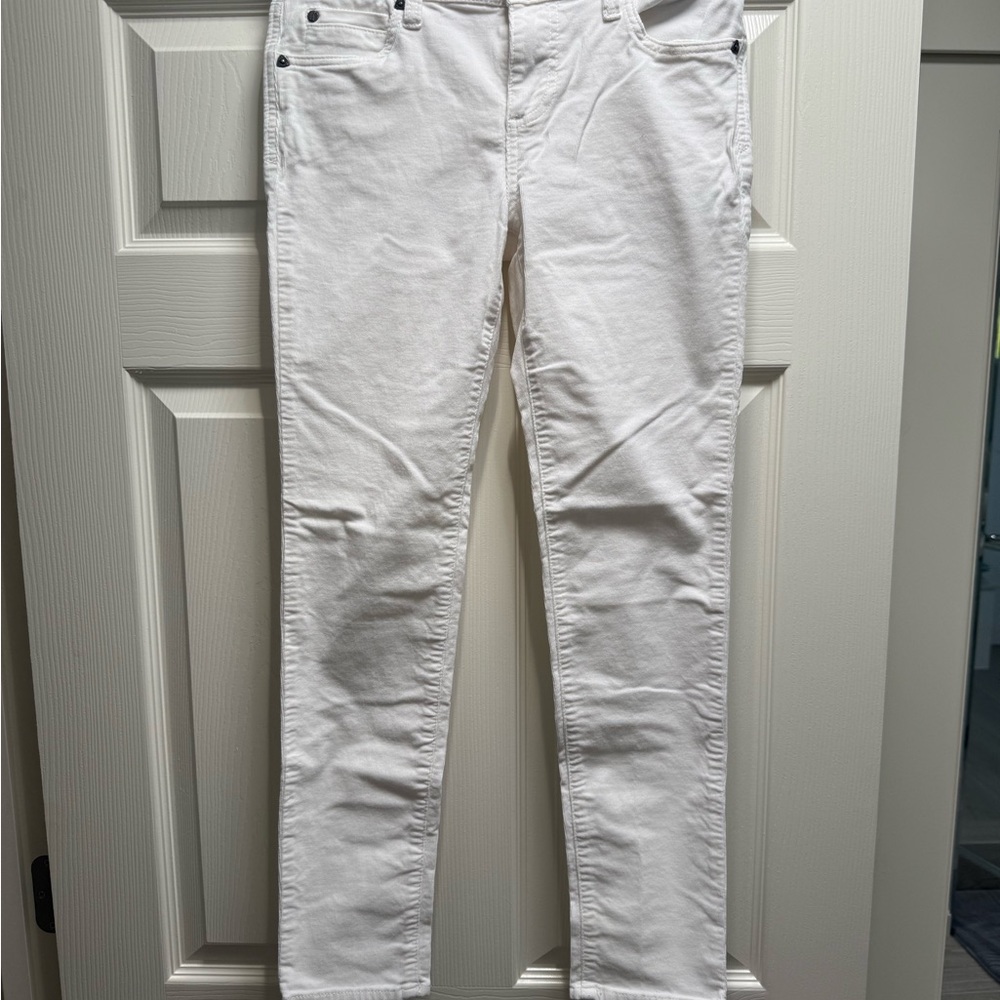 Kut from the Kloth Diana Corduroy Skinny Jeans White